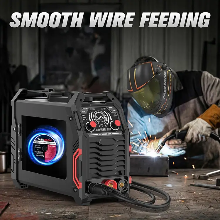 TASKZOOM Flux Core Welding Wire .030", E71T-GS Gasless MIG Welding Wire 2 lb Spool, Mild Steel Flux Core Wire, No Gas MIG Wire for Wire Welder, Smooth Arc Low Spatter